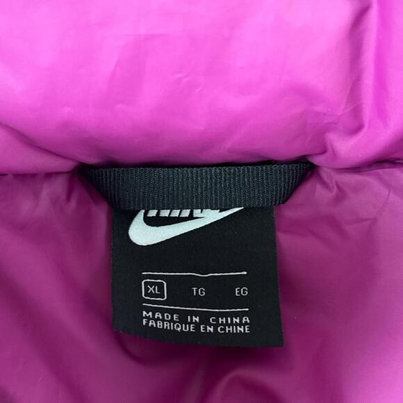 Nike Sportswear Down Fill Puffer Jacket Womens XL Burgundy Quilted CU5813 638 - Picture 4 of 7